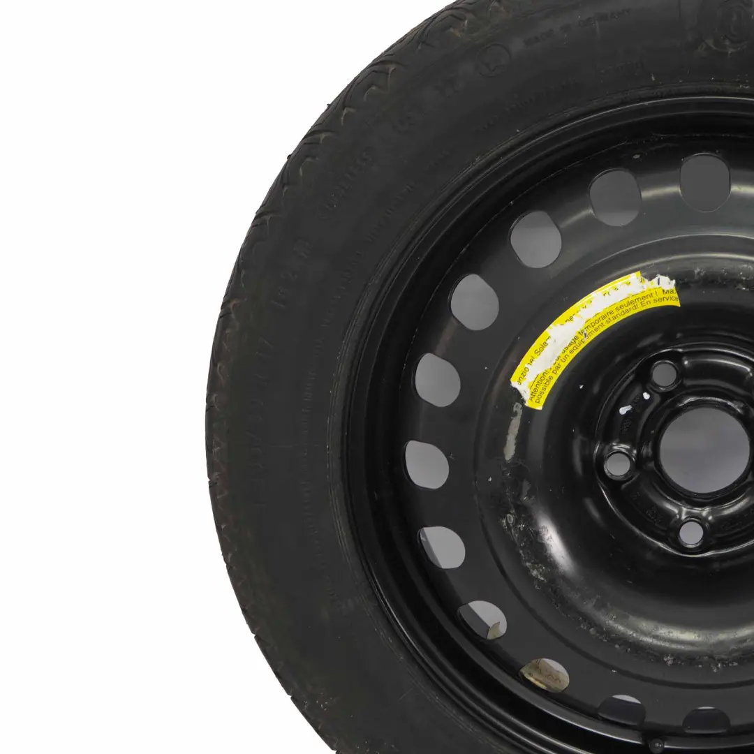  Ruota scorta Audi A4 B7 compatta acciaio R17 4J Continental 125/80 - SKU 8E0601027C - Numero di parte 8K0601027B
