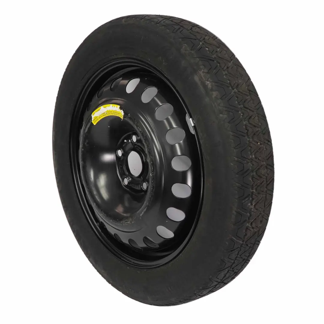 Ruota scorta Audi A4 B7 compatta acciaio R17 4J Continental 125/80 per con numero di parte 8K0601027B Ruota scorta Audi A4 B7 compatta acciaio R17 4J Continental 125/80 - SKU 8E0601027C - Numero di parte 8K0601027B