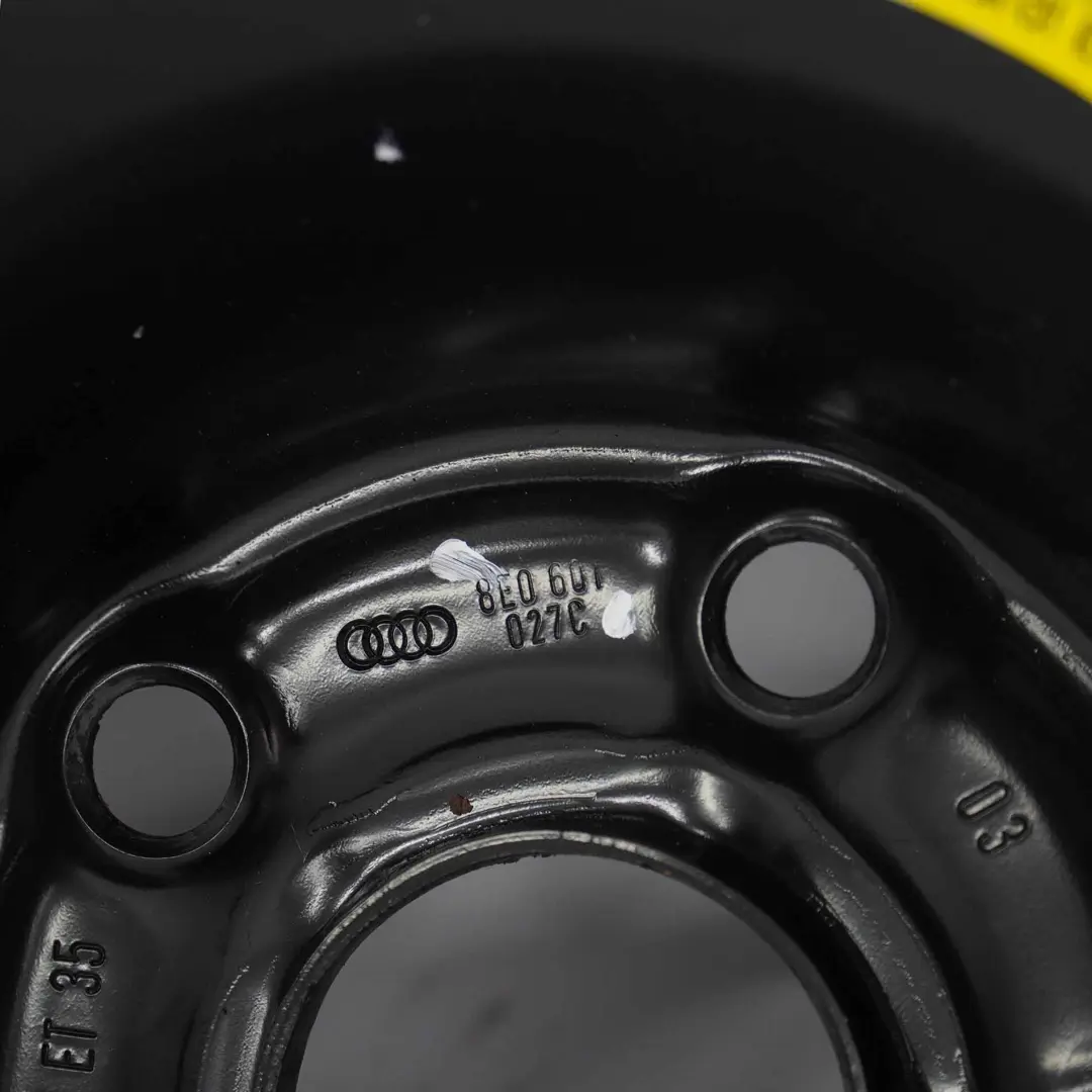 Roue secours Audi A4 B7 Roue compacte Acier R17 4J Continental 125/80 pour à propos du numéro de pièce 8K0601027B Roue secours Audi A4 B7 Roue compacte Acier R17 4J Continental 125/80 - SKU 8E0601027C - Numéro de pièce 8K0601027B