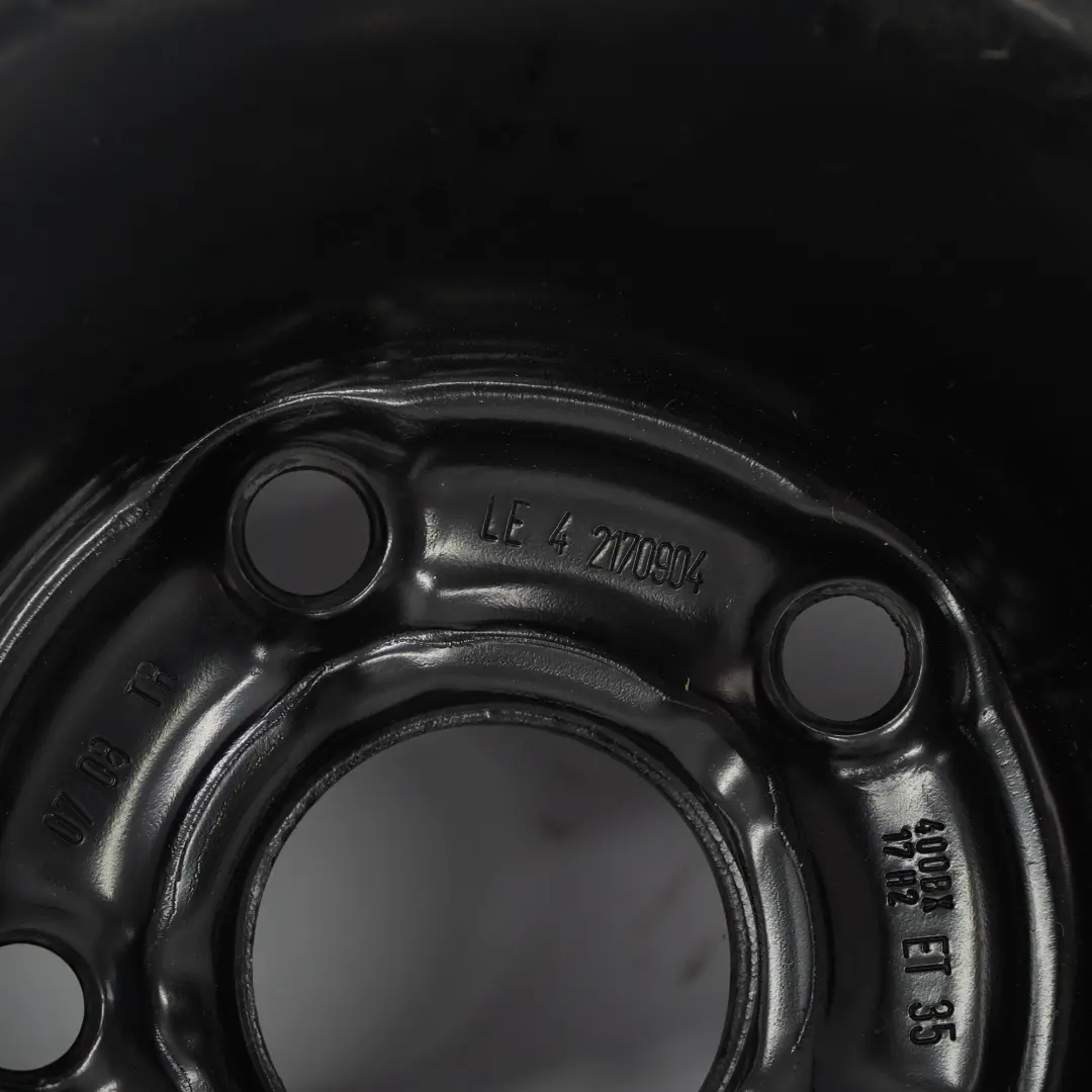 Ruota scorta Audi A4 B7 compatta acciaio R17 4J Continental 125/80 per con numero di parte 8K0601027B Ruota scorta Audi A4 B7 compatta acciaio R17 4J Continental 125/80 - SKU 8E0601027C - Numero di parte 8K0601027B