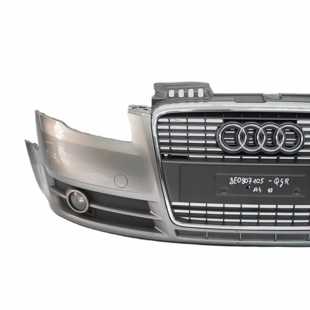 Audi A4 B7 Front Bumper Panel Cover Quartz Grey Metallic - LY7G - SKU 8E0807105-QGR - Part number 8E0807105