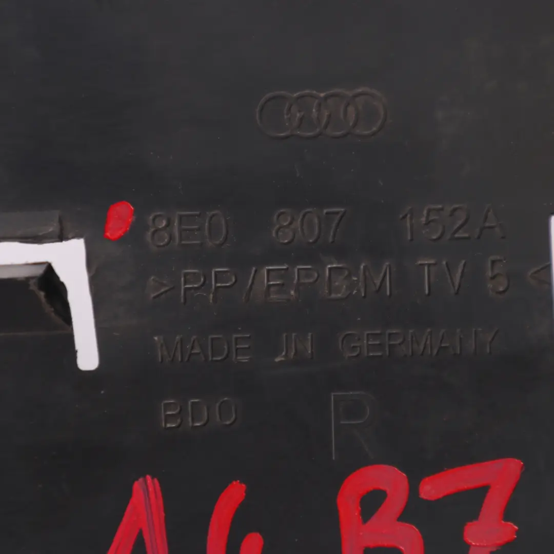Audi A4 B7 Front Bumper Cover Right O/S Grid Grille Bracket Mount - SKU 8E0807152A - Part number 8E0807152A