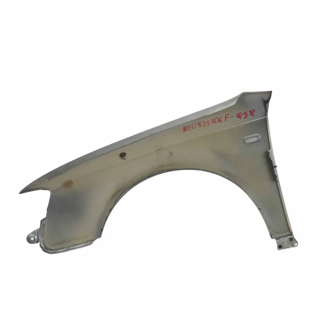 Audi A4 B7 Seitenteil vorne rechts Flügel Kotflügel Quartz Grey - LY7G - SKU 8E0821106F-QGR - Teilenummer 8E0821106F