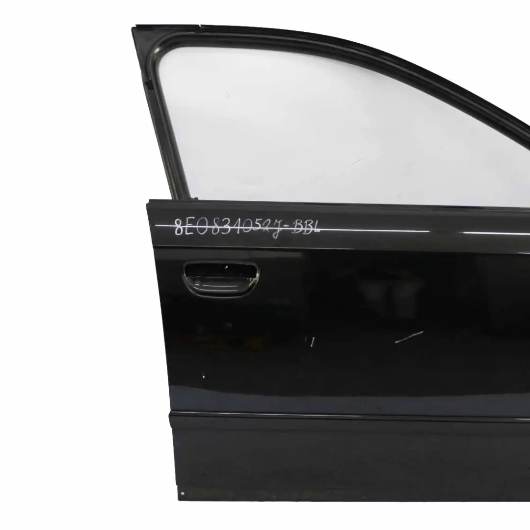 Front Door Audi A4 Right O/S Brilliant Black - LY9B to with Part number 8E0831052J Front Door Audi A4 Right O/S Brilliant Black - LY9B - SKU 8E0831052J-BBL - Part number 8E0831052J