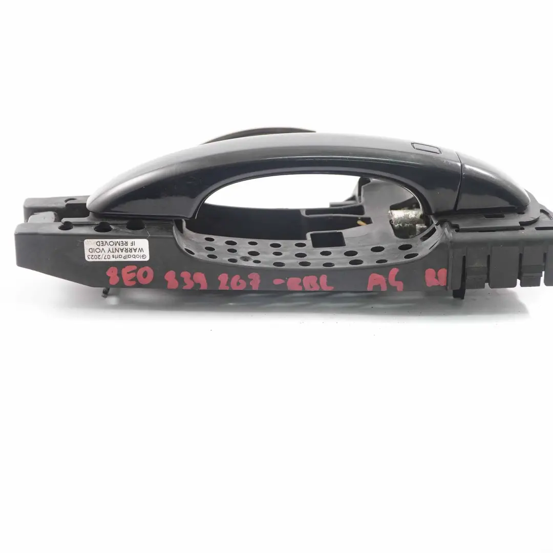 Audi A4 B8 Halte griff hintere Tür rechts außen Brillantschwarz Metallic LY9B - SKU 8E0839207-BBL - Teilenummer 8E0839207