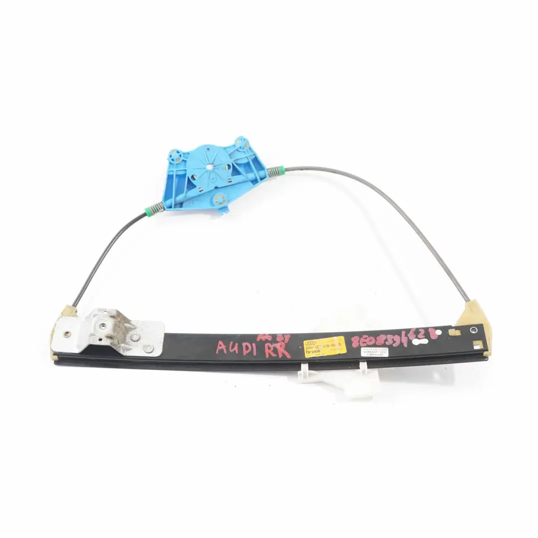 Lève-Vitre Porte Arrière Droite Mécanisme Régulateur pour Audi A4 B7 à propos du numéro de pièce 8E0839462B Audi A4 B7 Lève-Vitre Porte Arrière Droite Mécanisme Régulateur - SKU 8E0839462B - Numéro de pièce 8E0839462B