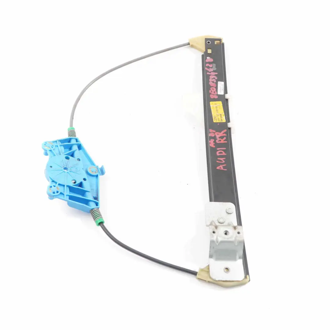 Window Lifter Rear Door Right O/S Regulator Mechanism to Audi A4 B7 with Part number 8E0839462B Audi A4 B7 Window Lifter Rear Door Right O/S Regulator Mechanism - SKU 8E0839462B - Part number 8E0839462B