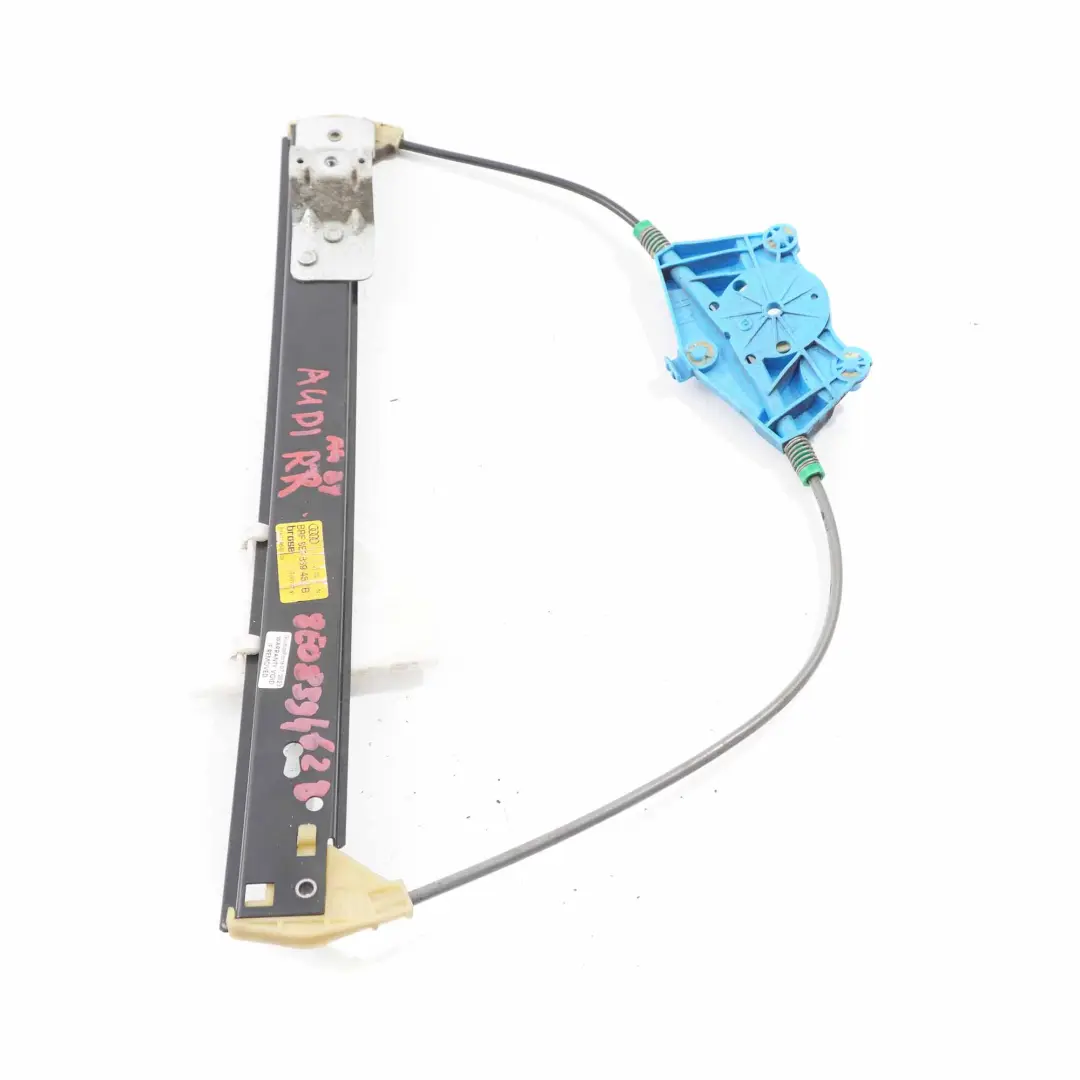 Fensterheber hintere Tür rechts Regulator Mechanismus für Audi A4 B7 mit Teilenummer 8E0839462B Audi A4 B7 Fensterheber hintere Tür rechts Regulator Mechanismus - SKU 8E0839462B - Teilenummer 8E0839462B