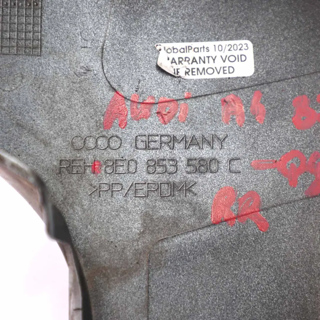 Audi A4 B7 Seitenschweller Heckabschluss Schwellerabdeckung Quarzgrau - SKU 8E0853580C - Teilenummer 8E0853580C