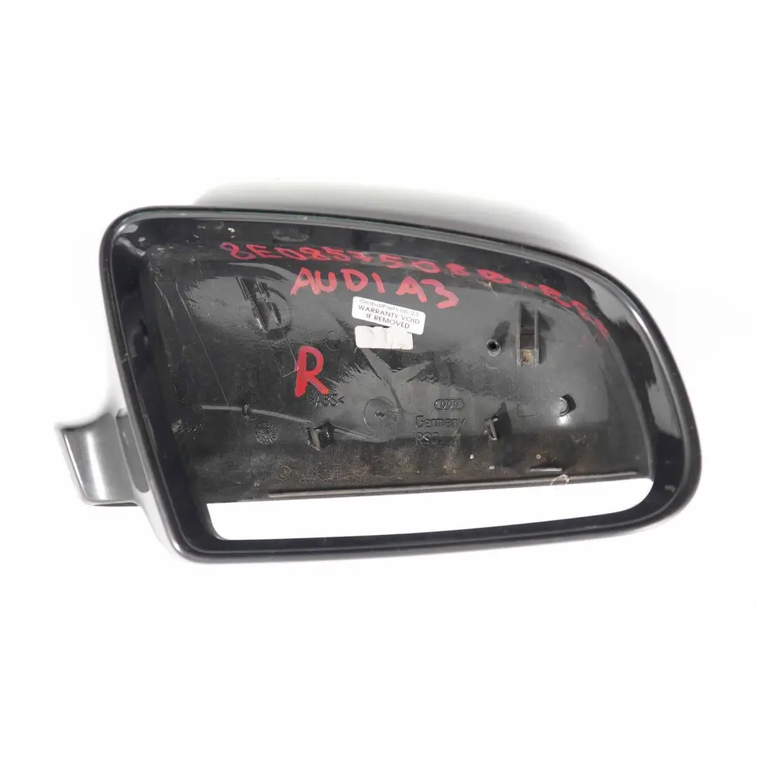  Copri specchietto retrovisore Audi A3 8P Rivestimento destro nero - SKU 8E08575088-ESC - Numero di parte 8E08575088