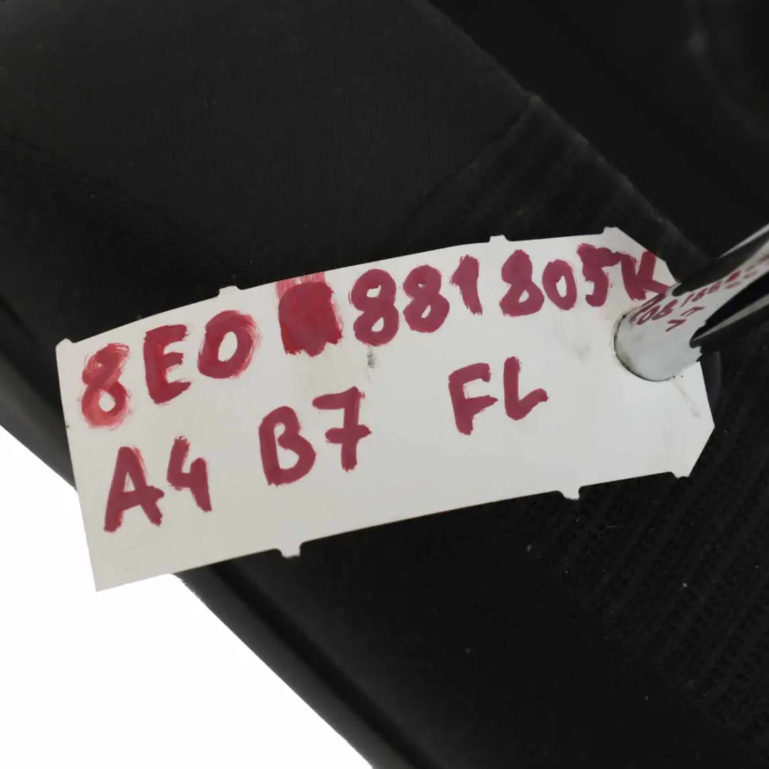 Asiento Delantero Izquierdo Tela Negro para Audi A4 B7 Sedan Avant con número de pieza 8E0881805K Audi A4 B7 Sedan Avant Asiento Delantero Izquierdo Tela Negro - SKU 8E0881805K - Número de pieza 8E0881805K