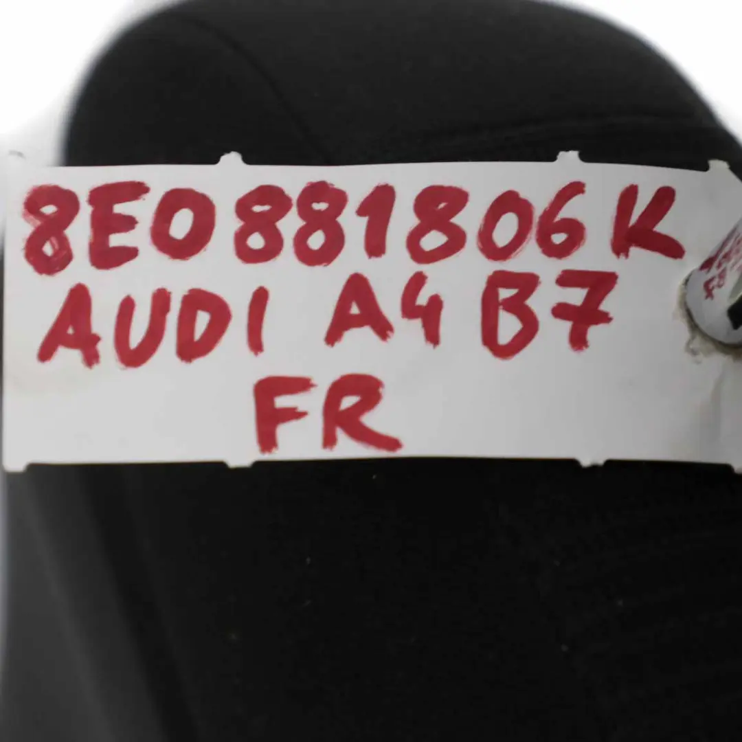 Asiento Delantero Derecho Tela Negro para Audi A4 B7 Sedan Avant con número de pieza 8E0881806K Audi A4 B7 Sedan Avant Asiento Delantero Derecho Tela Negro - SKU 8E0881806K - Número de pieza 8E0881806K