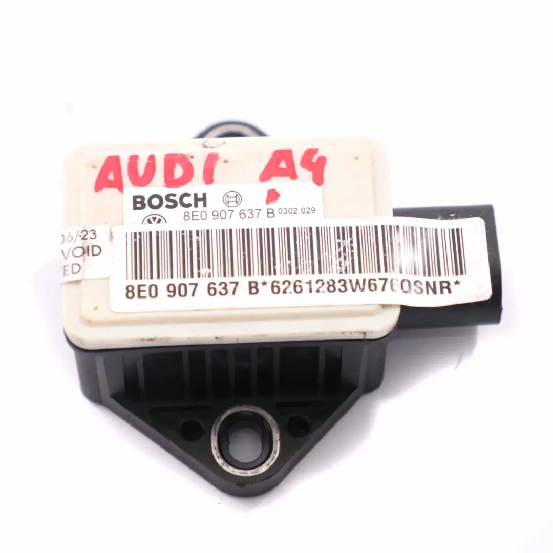 YAW Sensor ESP Drehrate Beschleunigungs steuergerät für Audi A4 B7 mit Teilenummer 8E0907637 Audi A4 B7 YAW Sensor ESP Drehrate Beschleunigungs steuergerät - SKU 8E0907637 - Teilenummer 8E0907637