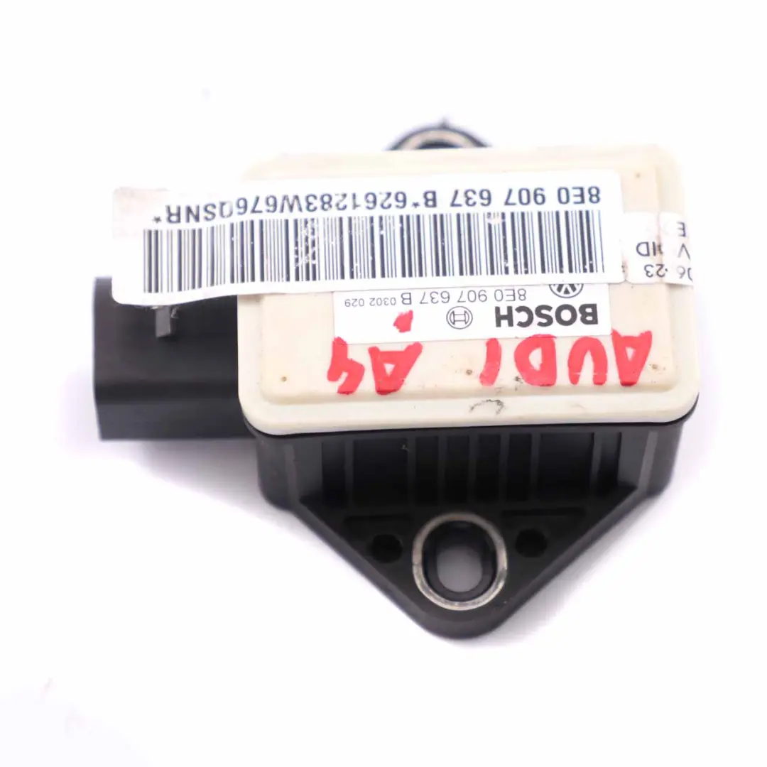 YAW Sensor ESP Velocidad Rotación Unidad Aceleración para Audi A4 B7 con número de pieza 8E0907637 Audi A4 B7 YAW Sensor ESP Velocidad Rotación Unidad Aceleración - SKU 8E0907637 - Número de pieza 8E0907637