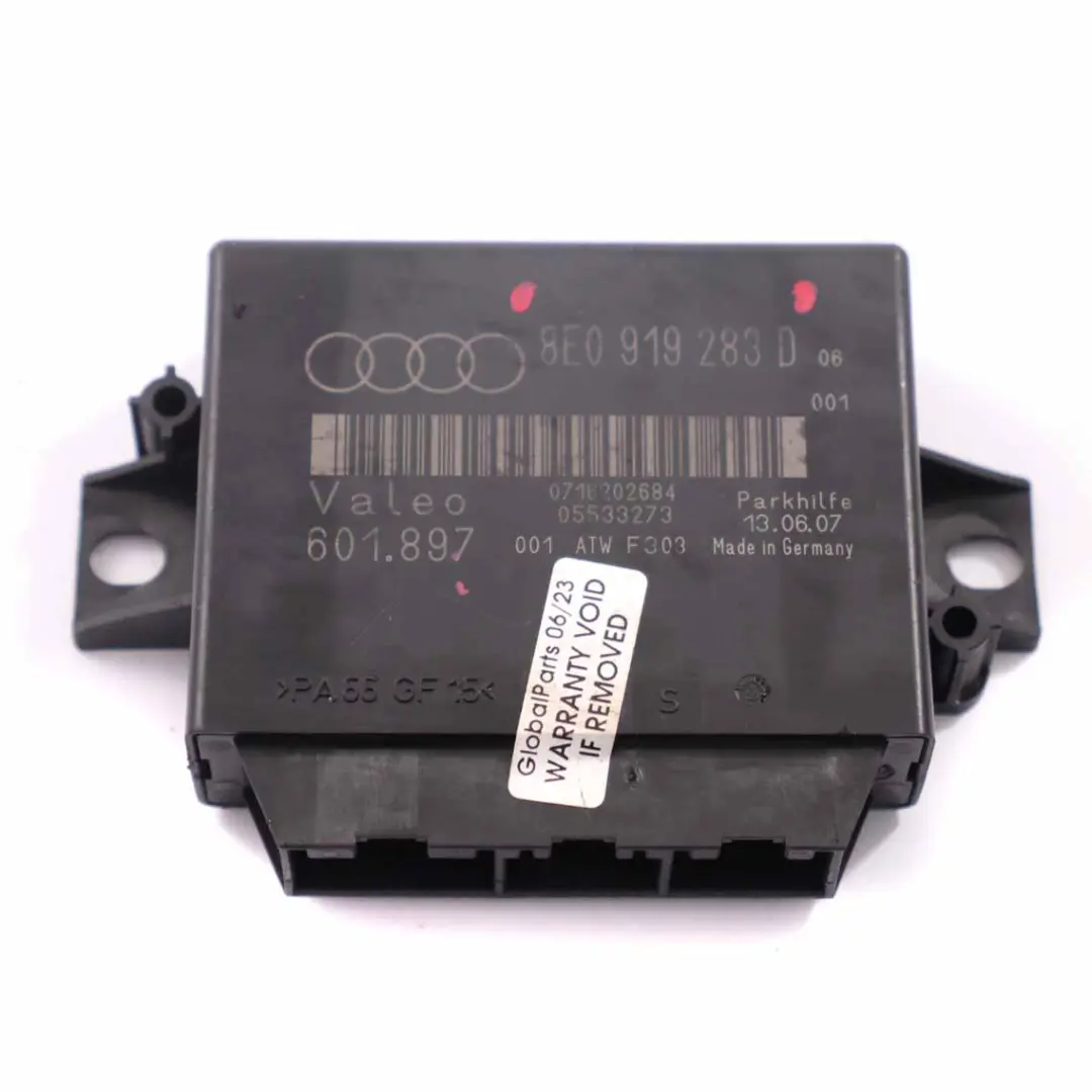 Audi A4 B7 PDC Parking Distance Sensor Control Unit Module Rear - SKU 8E0919283D - Part number 8E0919283D