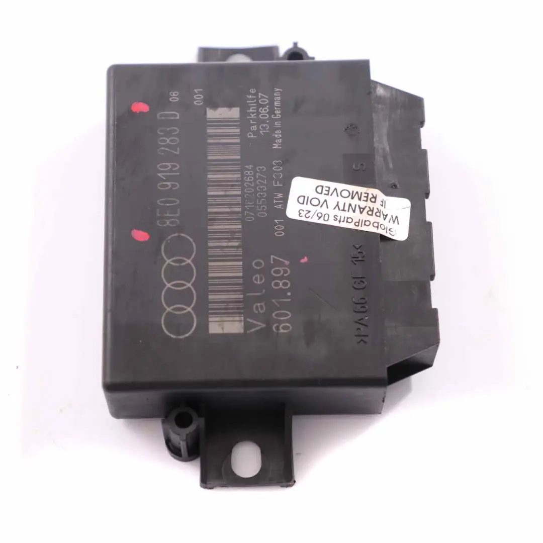 PDC Parkdistanz sensor Steuergerät Modul hinten für Audi A4 B7 mit Teilenummer 8E0919283D Audi A4 B7 PDC Parkdistanz sensor Steuergerät Modul hinten - SKU 8E0919283D - Teilenummer 8E0919283D