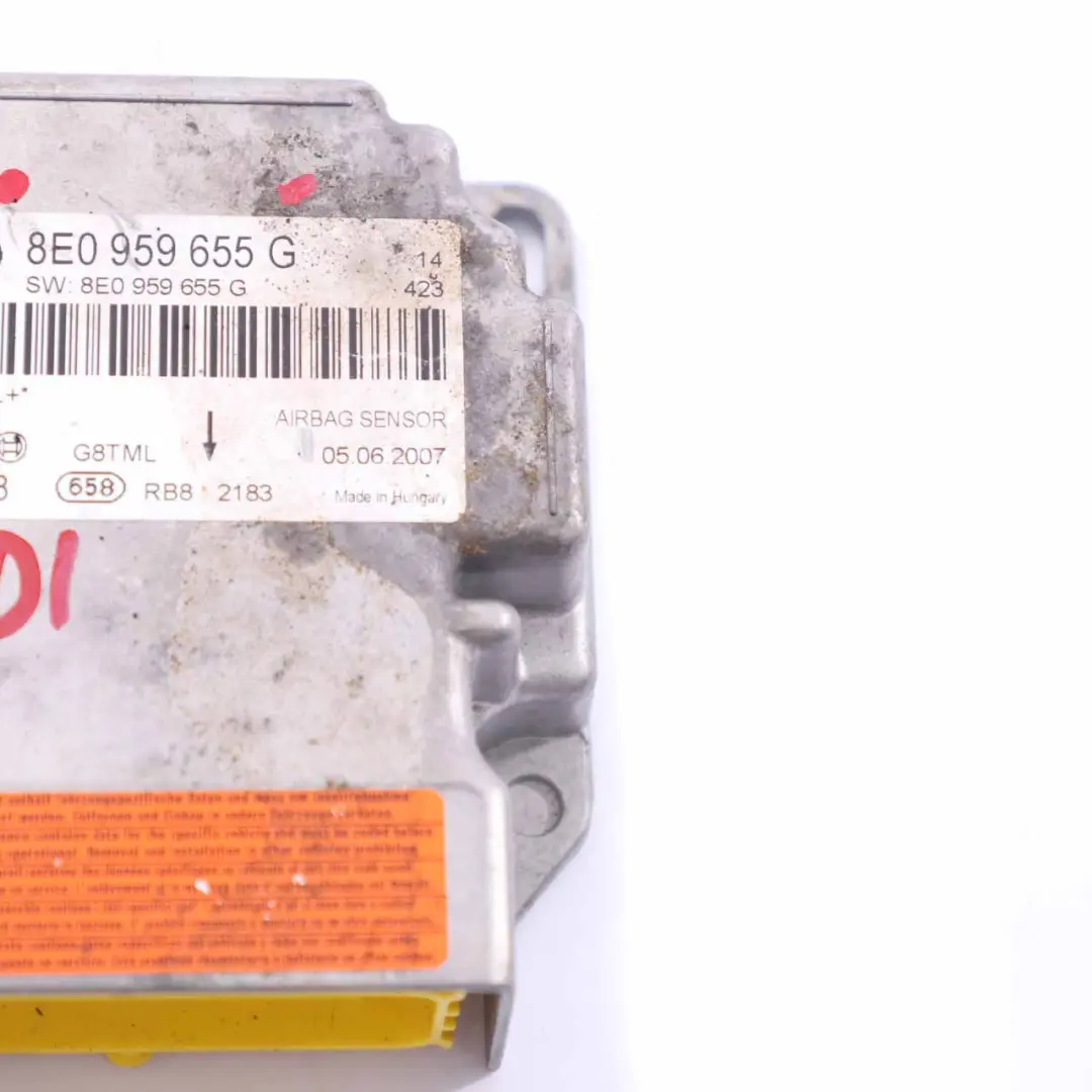 Module Airbag Audi A4 B6 B7 Unité contrôle Capteur collision Airbag pour à propos du numéro de pièce 8E0959655G Module Airbag Audi A4 B6 B7 Unité contrôle Capteur collision Airbag - SKU 8E0959655G - Numéro de pièce 8E0959655G