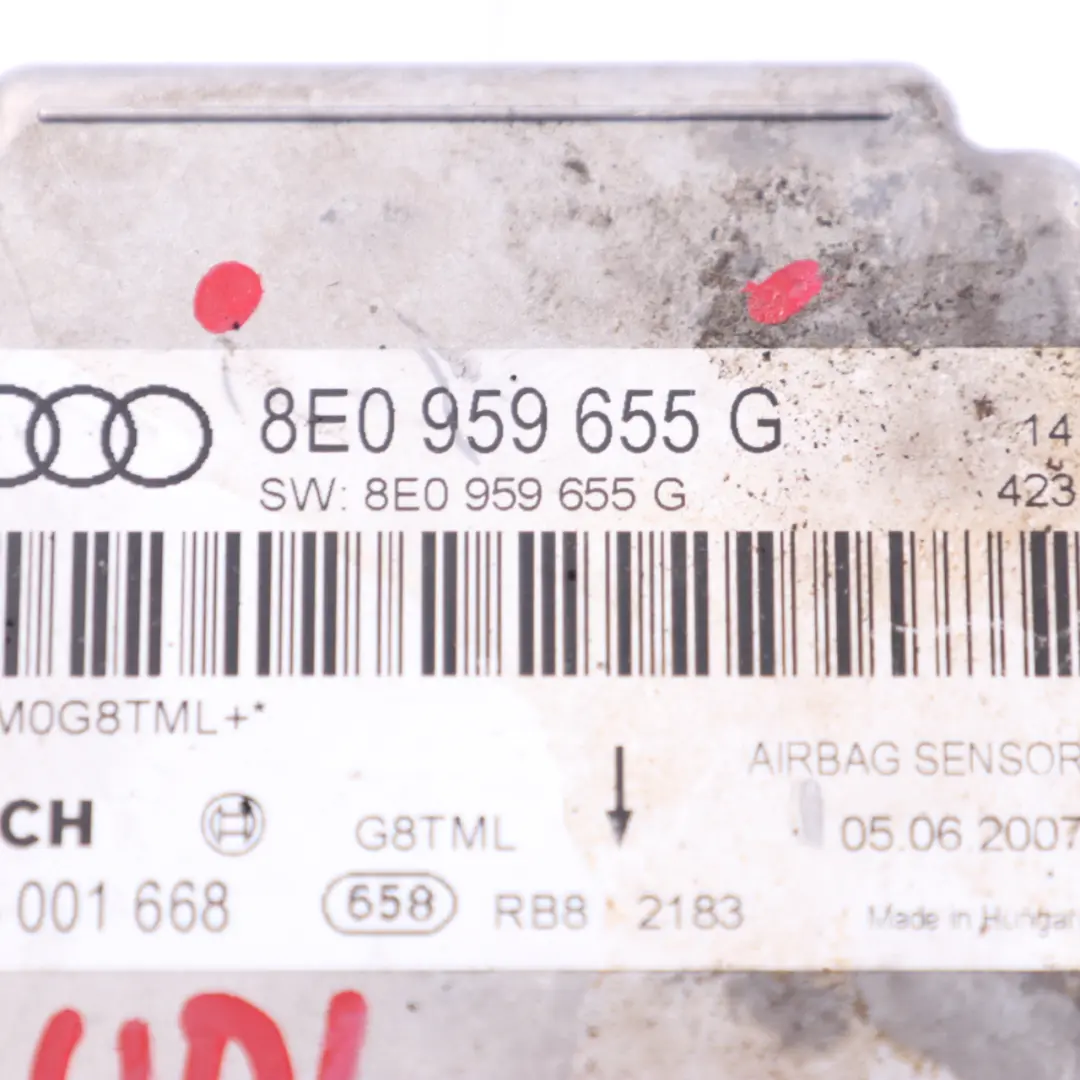 Moduł Poduszki Powietrznej do Audi A4 B6 B7 o numerze 8E0959655G Audi A4 B6 B7 Moduł Poduszki Powietrznej - SKU 8E0959655G - Numer Części 8E0959655G