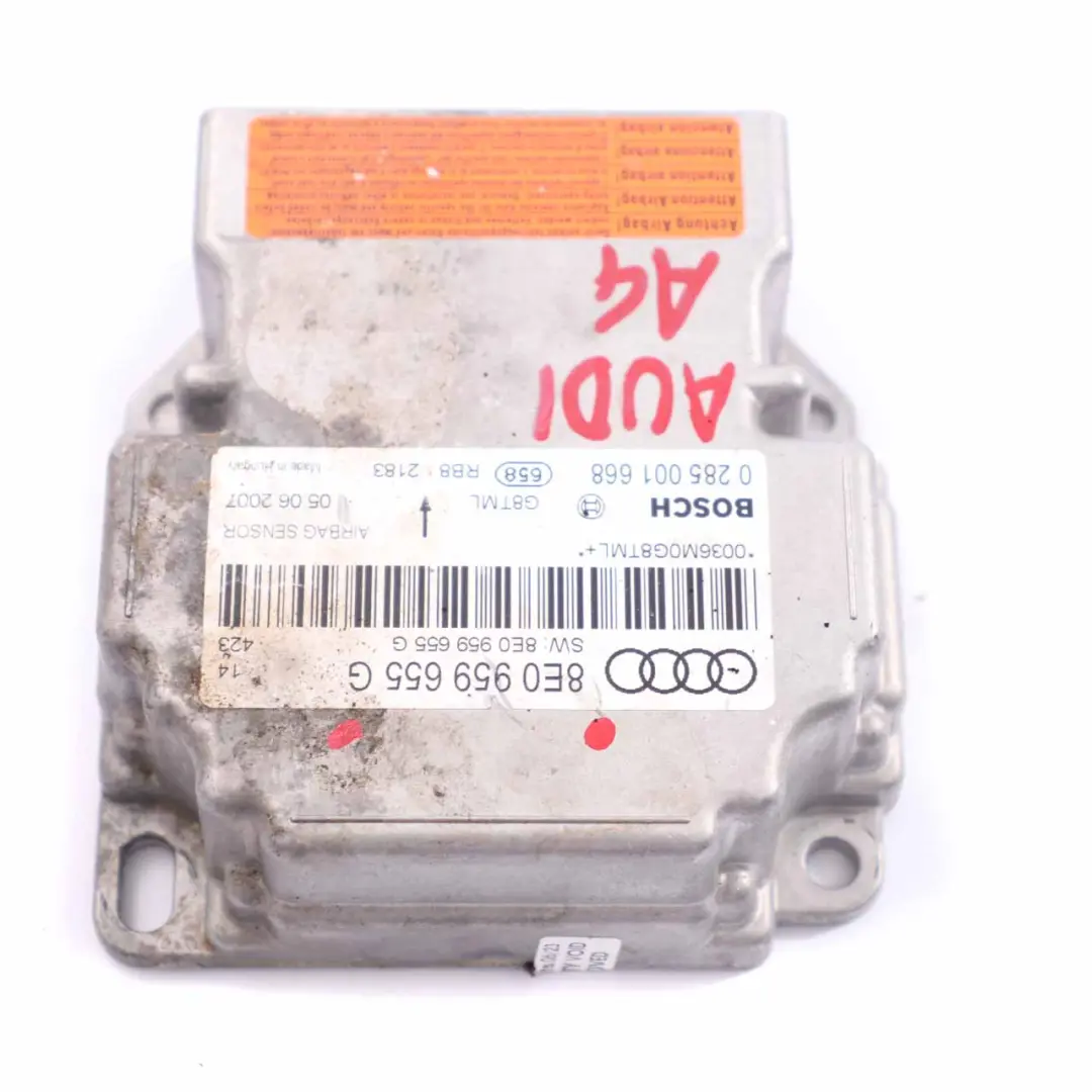 Moduł Poduszki Powietrznej do Audi A4 B6 B7 o numerze 8E0959655G Audi A4 B6 B7 Moduł Poduszki Powietrznej - SKU 8E0959655G - Numer Części 8E0959655G
