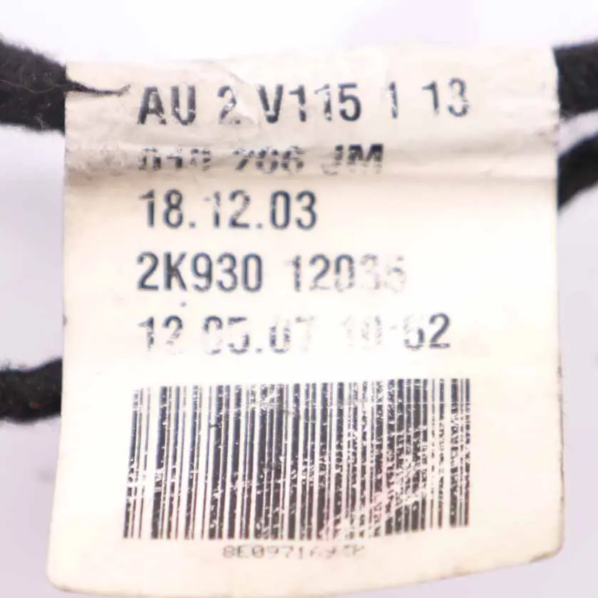 Audi A4 B7 Door Card Speaker Harness Loom Cable Wiring Rear - SKU 8E0971693P - Part number 8E0971693P