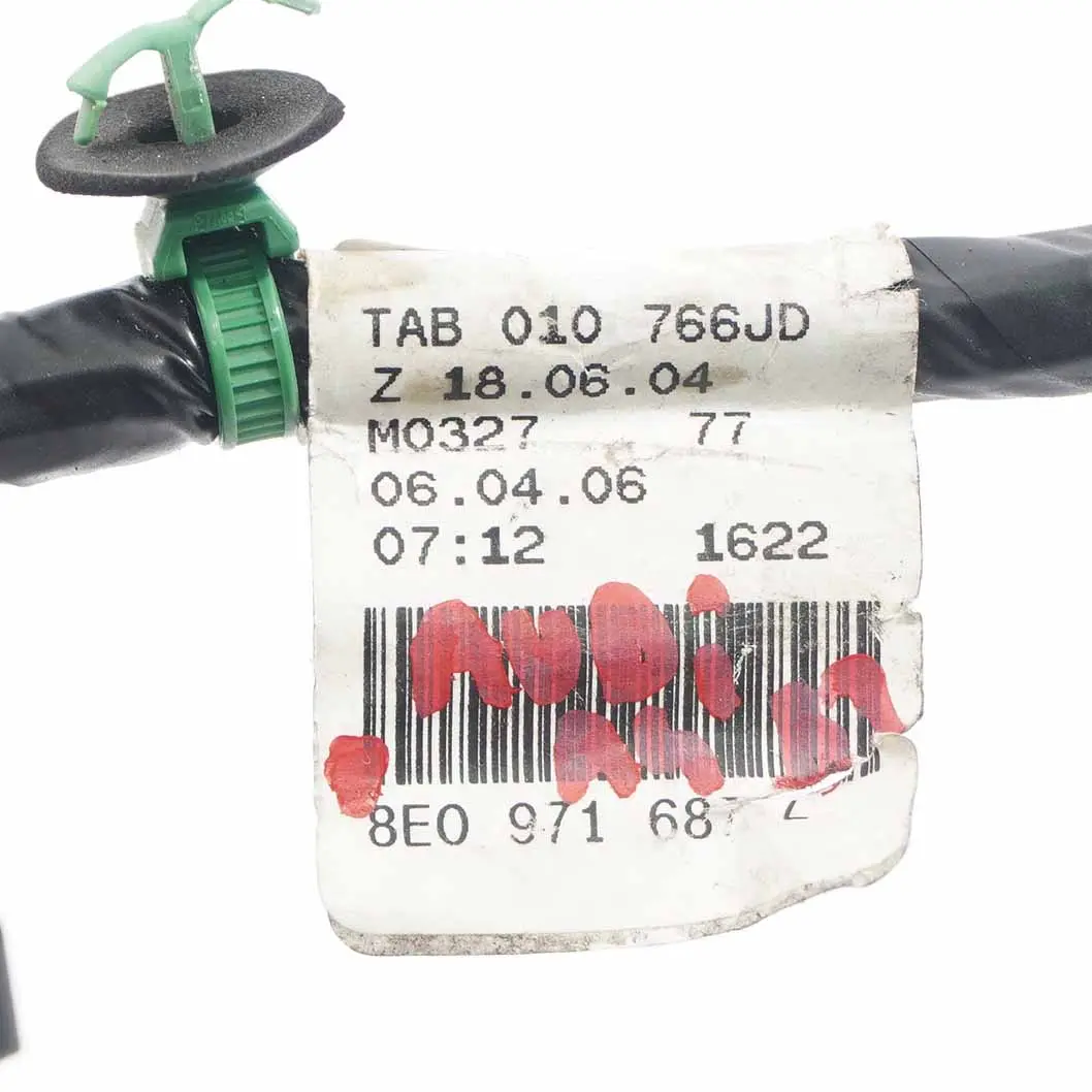 Audi A4 B7 Door Harness Loom Cable Wiring Rear - SKU 8E1971687L - Part number 8E1971687L