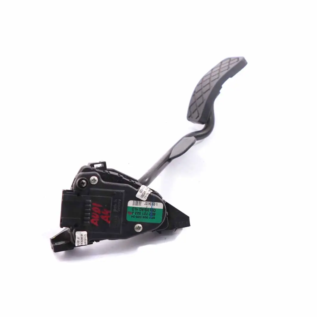 Throttle Pedal Accelerator Gas Assembly Unit to Audi A4 B7 2.0 TDI with Part number 8E2721523J Audi A4 B7 2.0 TDI Throttle Pedal Accelerator Gas Assembly Unit - SKU RHD-8E2721523J - Part number 8E2721523J