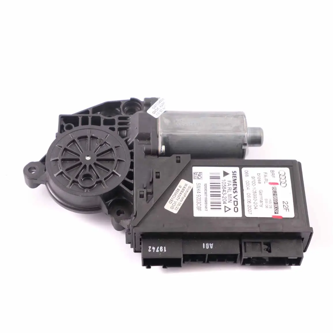 Motor Elevador Audi A4 B7 Delantero Derecho Puerta Accionamiento 8E2959802F