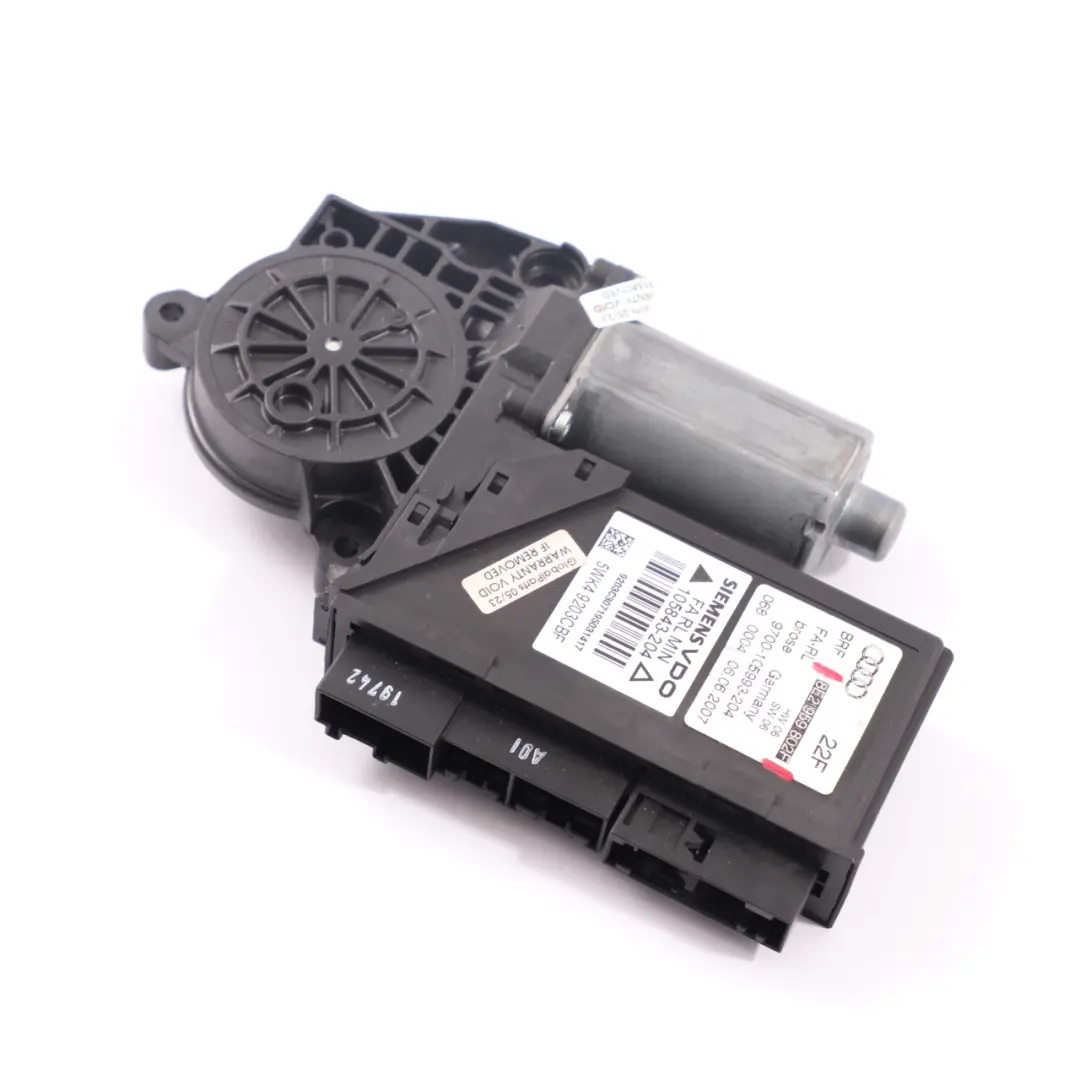 Lifter Motor Audi A4 B7 Front Right O/S Door Window Drive to with Part number 8E2959802F Lifter Motor Audi A4 B7 Front Right O/S Door Window Drive - SKU 8E2959802F - Part number 8E2959802F