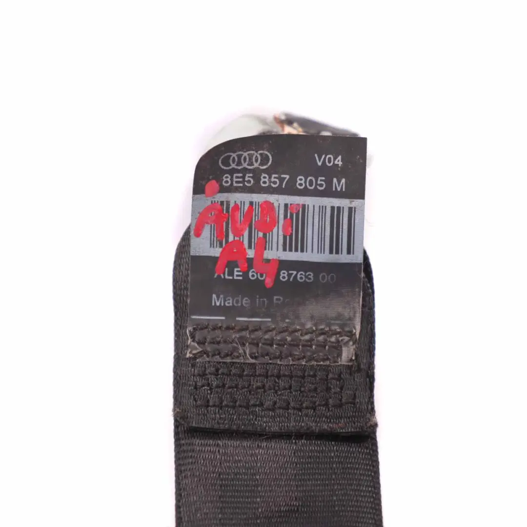 Cintura di sicurezza posteriore sinistra destra Nero per Audi A4 B7 con numero di parte 8E5857805M Audi A4 B7 Cintura di sicurezza posteriore sinistra destra Nero - SKU 8E5857805M - Numero di parte 8E5857805M