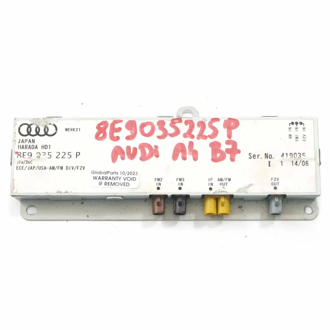 Audi A4 B7 Antennen Verstärker Antennen Modul Steuergerät - SKU 8E9035225P - Teilenummer 8E9035225P