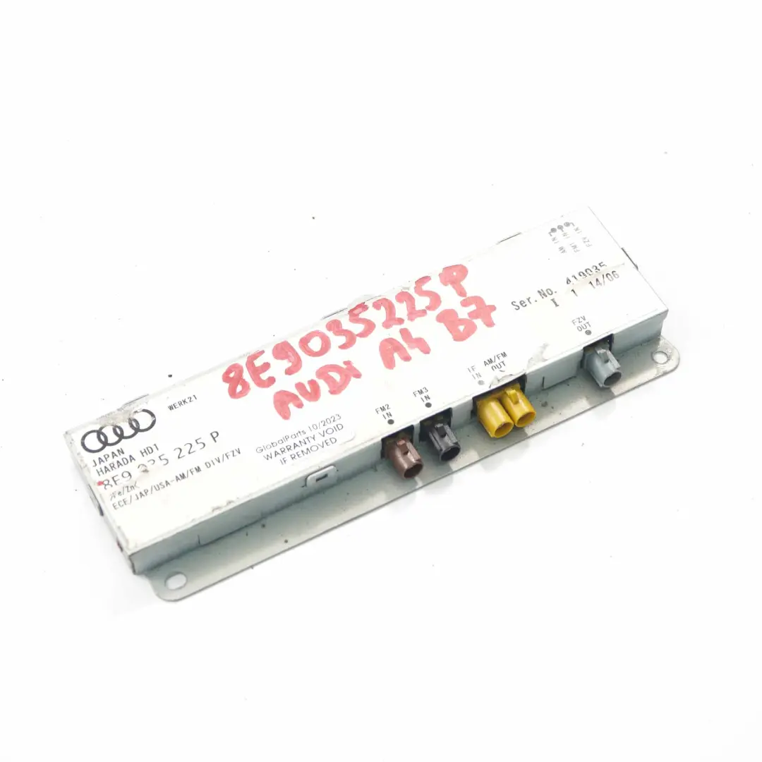 Audi A4 B7 Antena Amplificador Antena Módulo Unidad De Control - SKU 8E9035225P - Número de pieza 8E9035225P