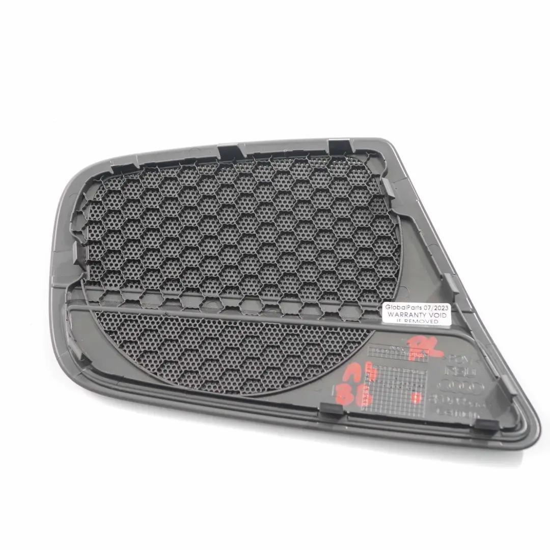Coperchio dell'altoparlante nero posteriore sinistro per Audi A4 B8 con numero di parte 8K0035435 Audi A4 B8 Coperchio dell'altoparlante nero posteriore sinistro - SKU 8K0035435 - Numero di parte 8K0035435