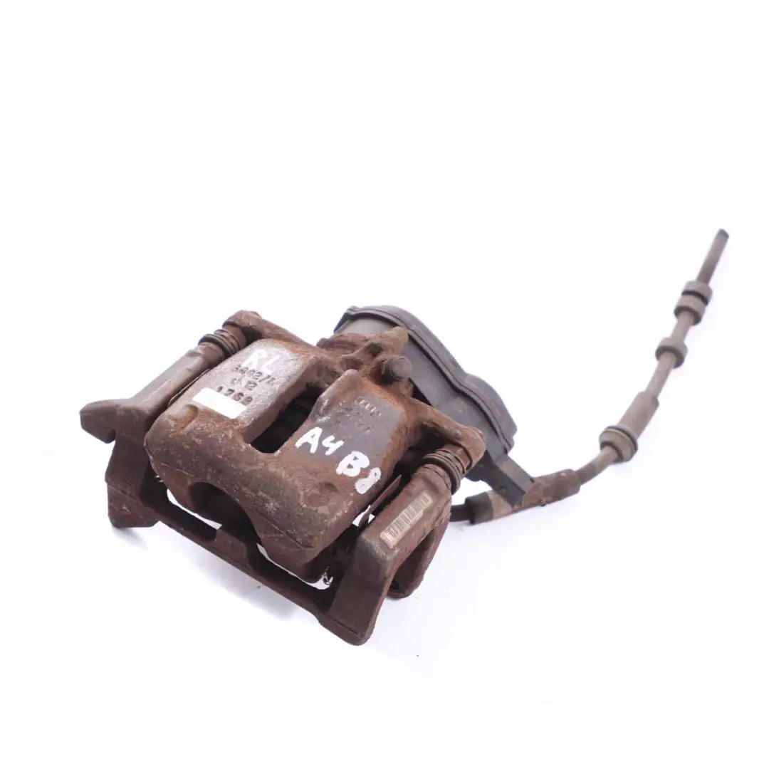Audi A4 B8 2.0 TDI Etrier de frein arrière gauche Carter de frein roue - SKU 8K0615403 - Numéro de pièce 8K0615403