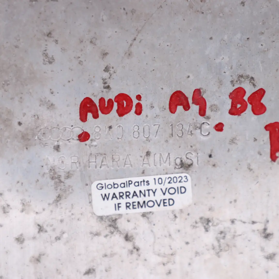  Refuerzo parachoques Audi A4 B8 A5 8T Delantero Derecho Choque Bar - SKU 8K0807134C - Número de pieza 8K0807134C