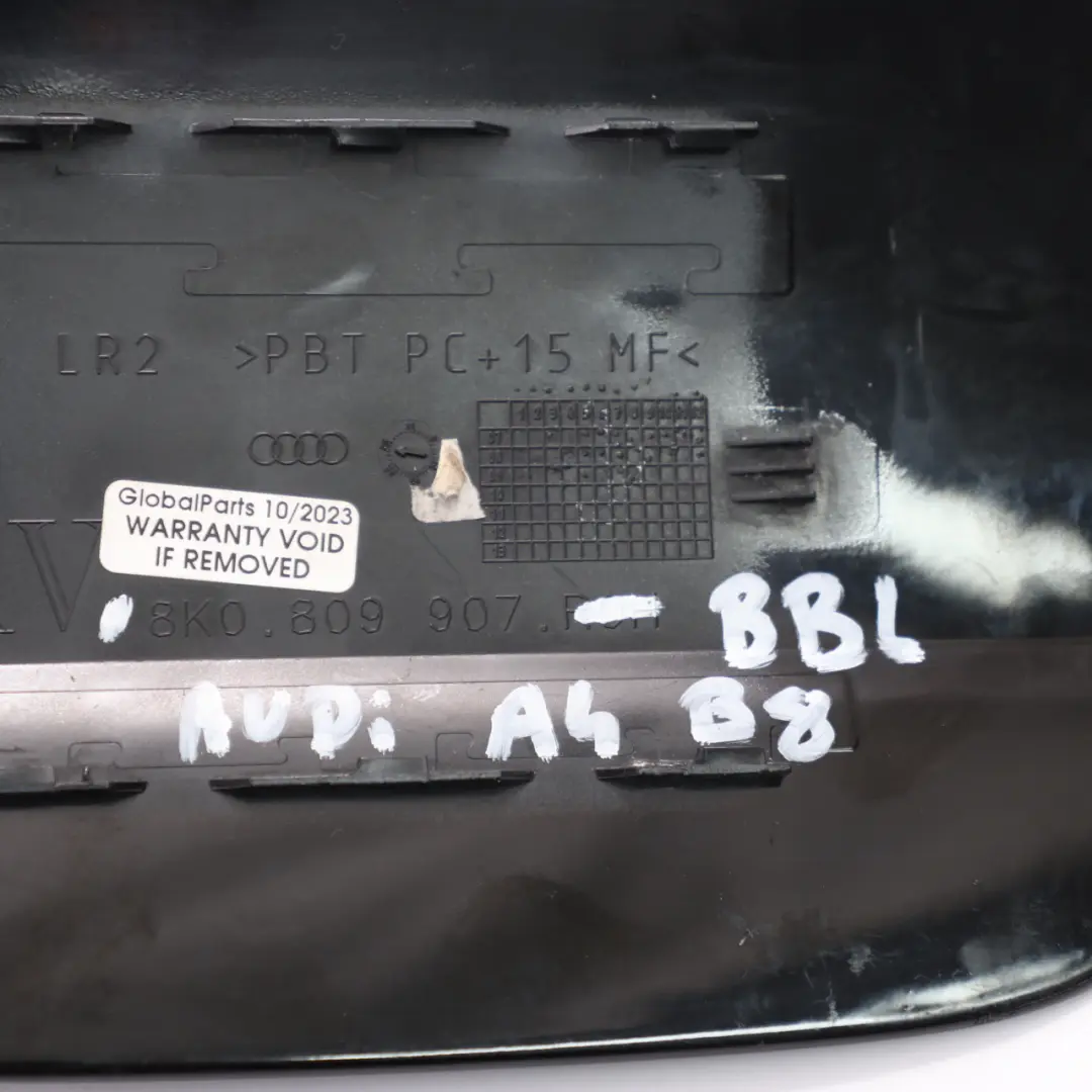 Filler Flap Tank Cap Cover Brilliant Black - LY9B 8K0809907 to Audi A4 B8 Fuel with Part number 8K0809907-BBL Audi A4 B8 Fuel Filler Flap Tank Cap Cover Brilliant Black - LY9B 8K0809907 - SKU 8K0809907-BBL - Part number 8K0809907-BBL