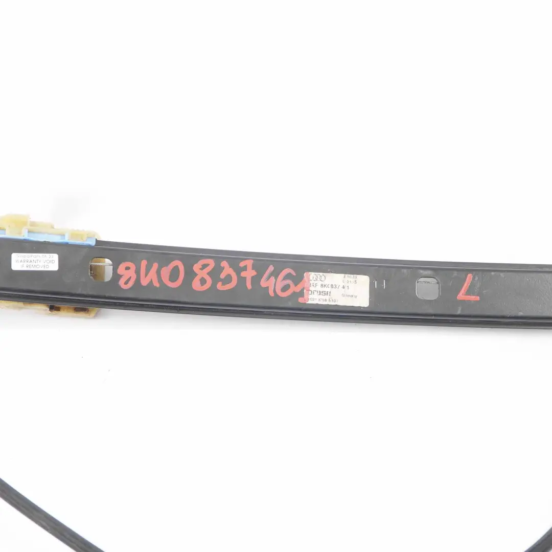 Audi A4 B8 Window Lifter Front Door Left N/S Regulator Mechanism - SKU 8K0837461 - Part number 8K0837461