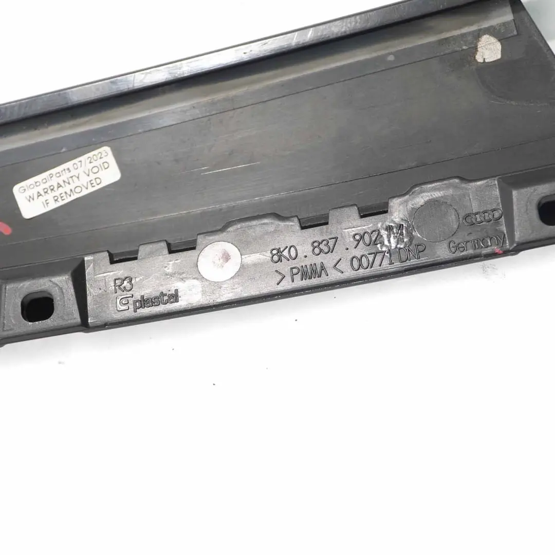 Acabado Ventana Delantera Derecha Marco Pilar B Embellecedor Puerta para Audi A4 B8 con número de pieza 8K0837902M Audi A4 B8 Acabado Ventana Delantera Derecha Marco Pilar B Embellecedor Puerta - SKU 8K0837902M - Número de pieza 8K0837902M