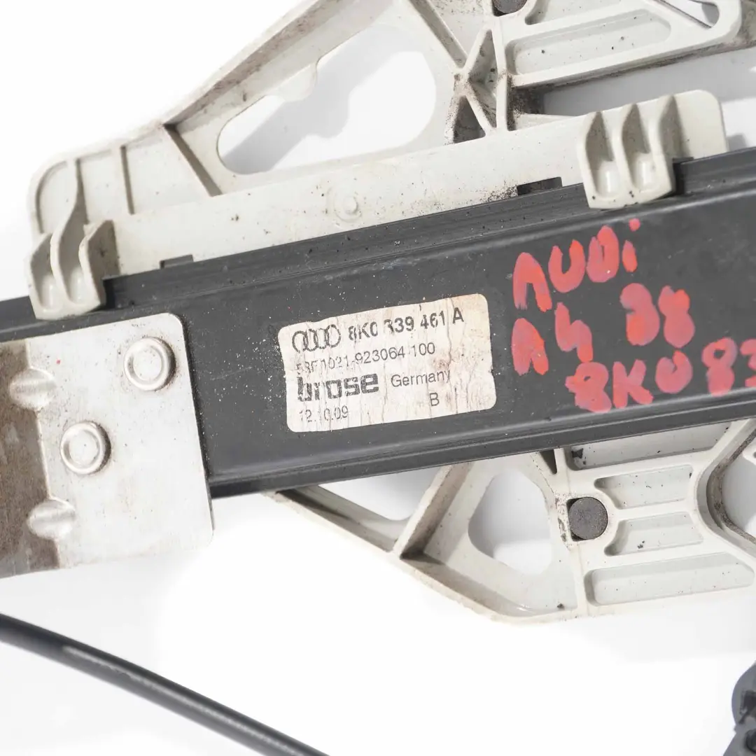 Audi A4 B8 Lève-Vitre Porte Arrière Gauche Mécanisme Régulateur - SKU 8K0839461A - Numéro de pièce 8K0839461A