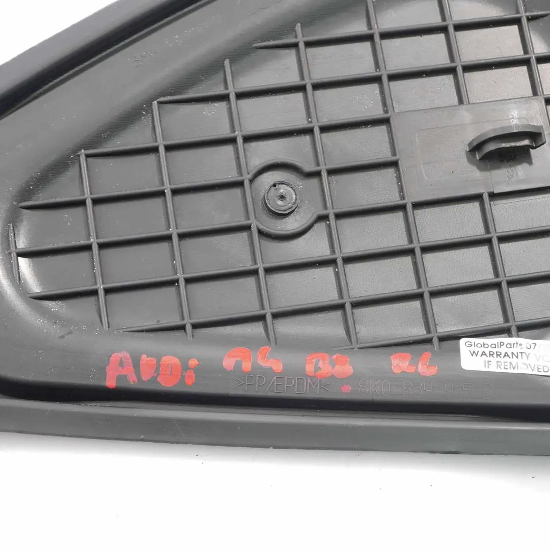 Audi A4 B8 Osłona Zamka Drzwi Lewy Tył - SKU 8K0839915B - Numer Części 8K0839915B