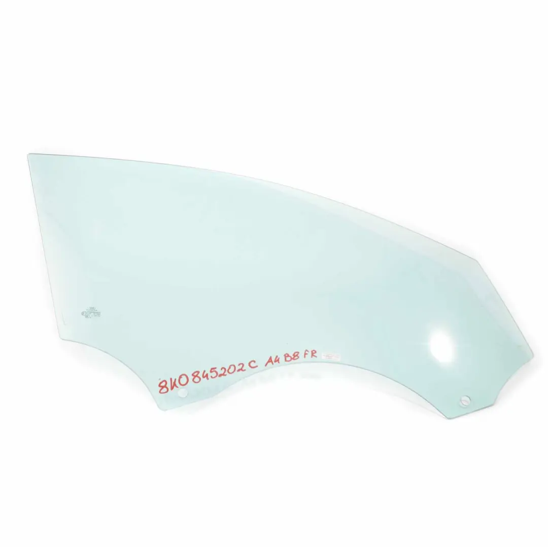 Cristal Puerta Lado Delantero Derecho Verde AS2 para Audi A4 B8 con número de pieza 8K0845202C Audi A4 B8 Cristal Puerta Lado Delantero Derecho Verde AS2 - SKU 8K0845202C - Número de pieza 8K0845202C