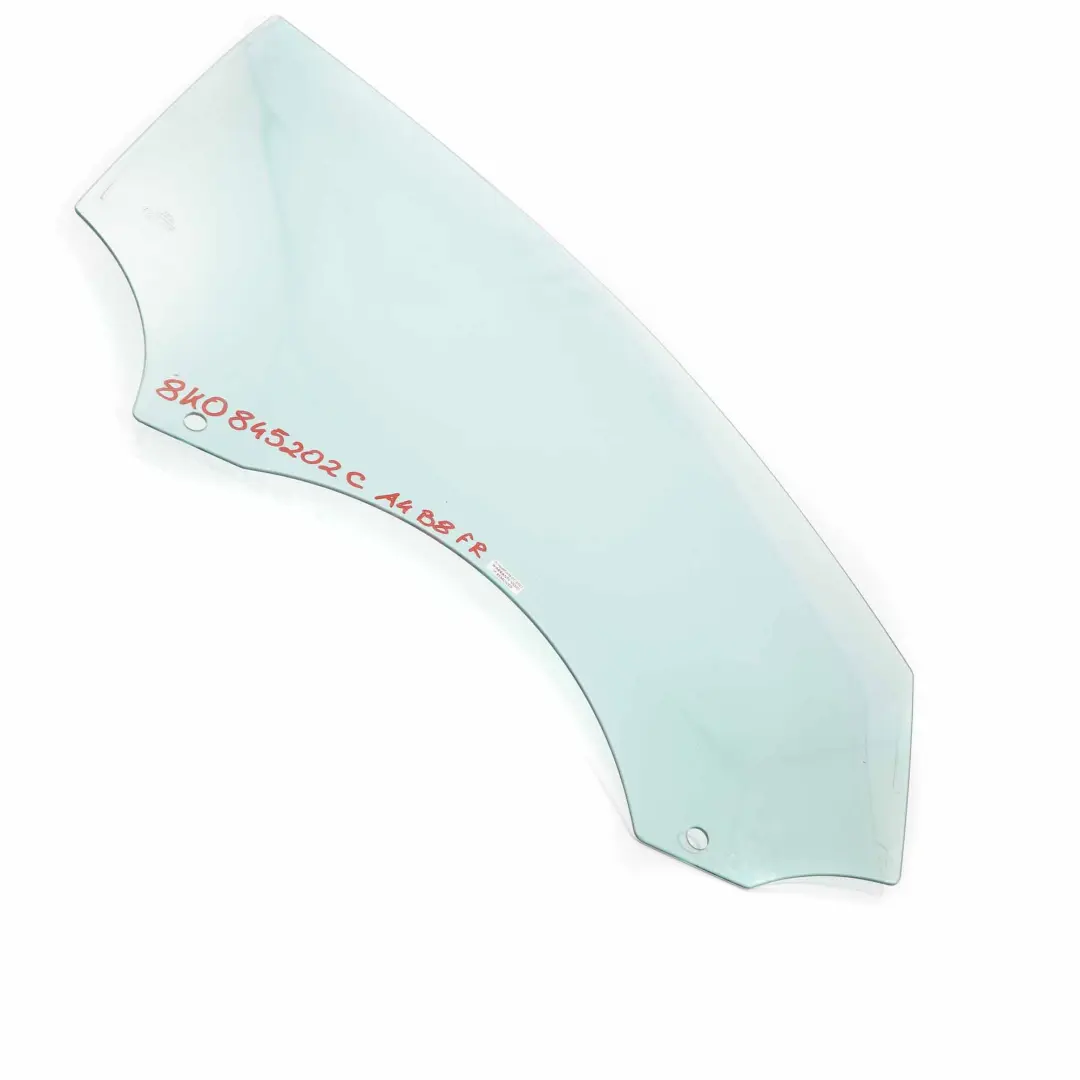 Vetro Porta Lato Anteriore Destro Verde AS2 per Audi A4 B8 con numero di parte 8K0845202C Audi A4 B8 Vetro Porta Lato Anteriore Destro Verde AS2 - SKU 8K0845202C - Numero di parte 8K0845202C