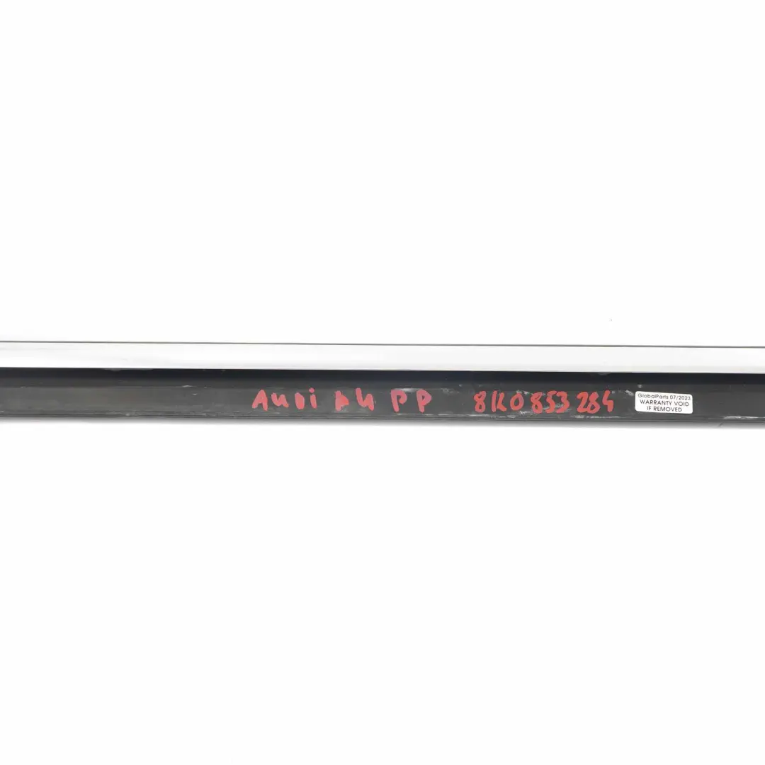 Audi A4 B8 Window Seal Door Front Right O/S Trim Strip Chrome Moulding - SKU 8K0853284 - Part number 8K0853284