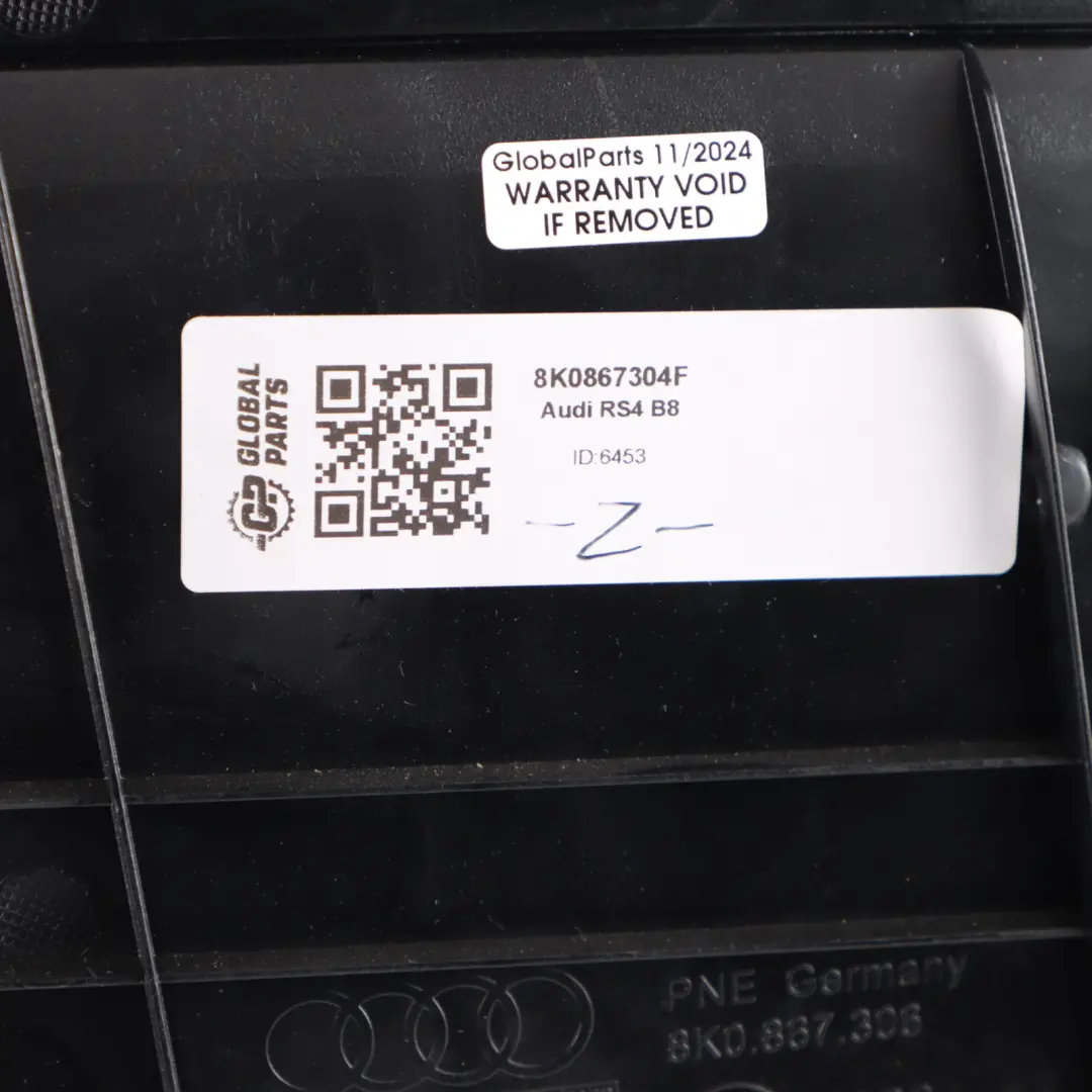 Audi RS4 B8 Door Card Rear Right O/S Trim Panel Cover Alcantara - SKU 8K0867304F - Part number 8K0867304F