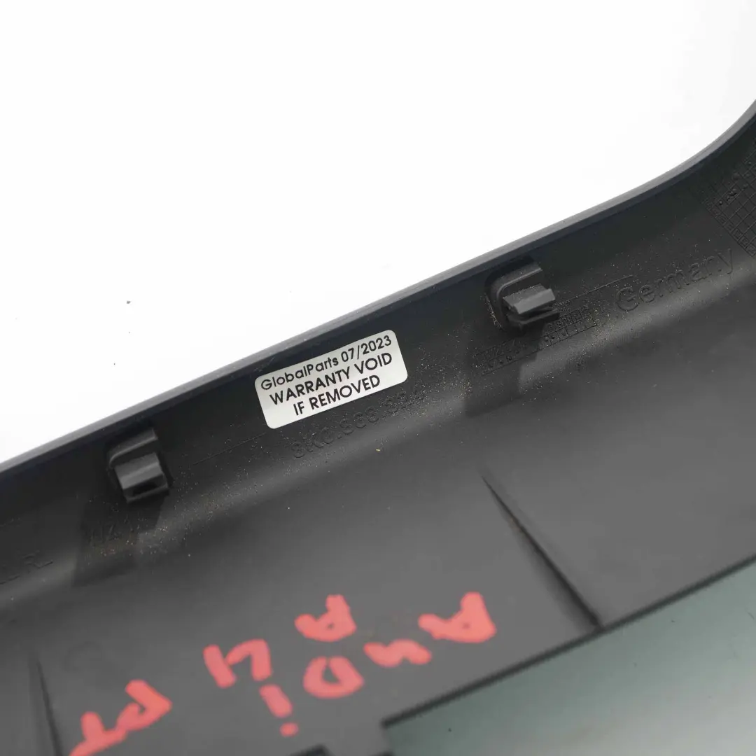 Audi A4 B8 Door Card Armrest Cover Trim Panel Rear Right O/S Black - SKU 8K0868824 - Part number 8K0868824