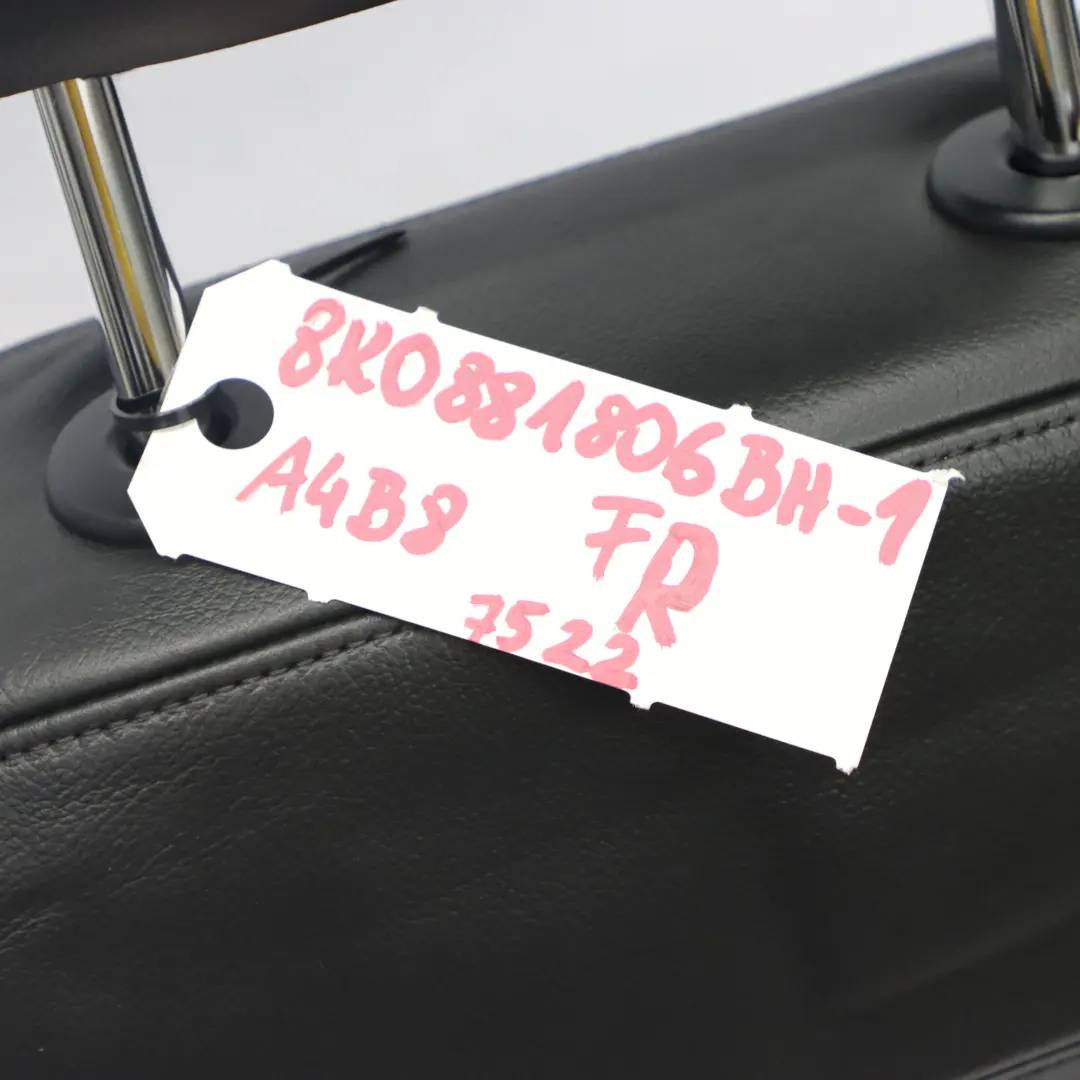 Front Seat Right O/S Black Leather to Audi A4 B8 S-line with Part number 8K0881806BH Audi A4 B8 S-line Front Seat Right O/S Black Leather - SKU 8K0881806BH-1 - Part number 8K0881806BH