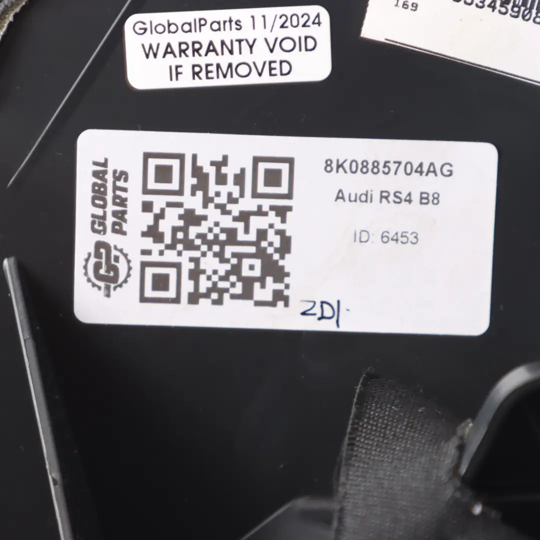 Audi A4 B8 Avant Lateral Seat Panel Rear Right O/S Black Imitation Leather - SKU 8K0885704AG - Part number 8K0885704AG