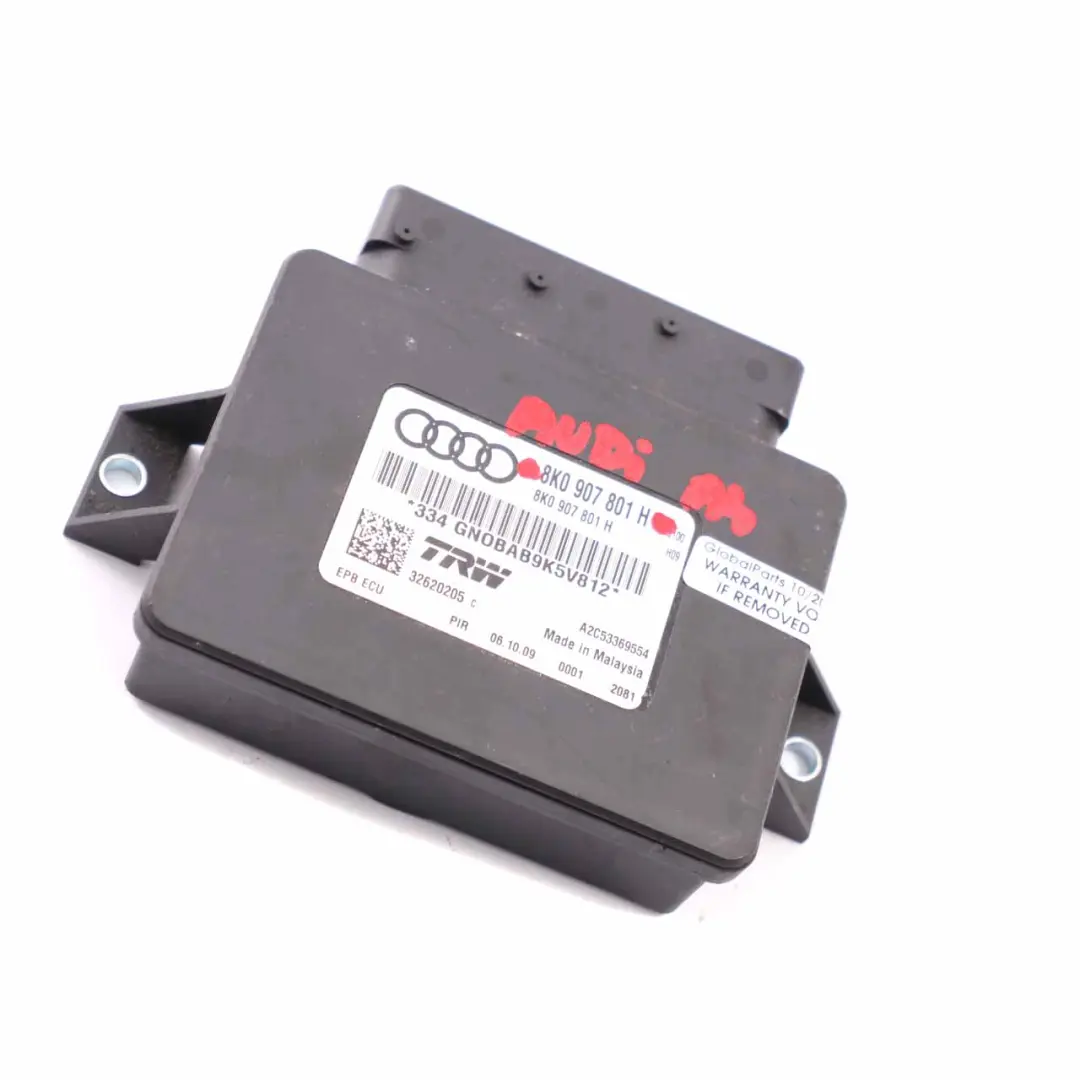 Module De Contrôle Du Frein De Parking Electrique pour Audi A4 B8 A5 8T à propos du numéro de pièce 8K0907801H Audi A4 B8 A5 8T Module De Contrôle Du Frein De Parking Electrique - SKU 8K0907801H - Numéro de pièce 8K0907801H