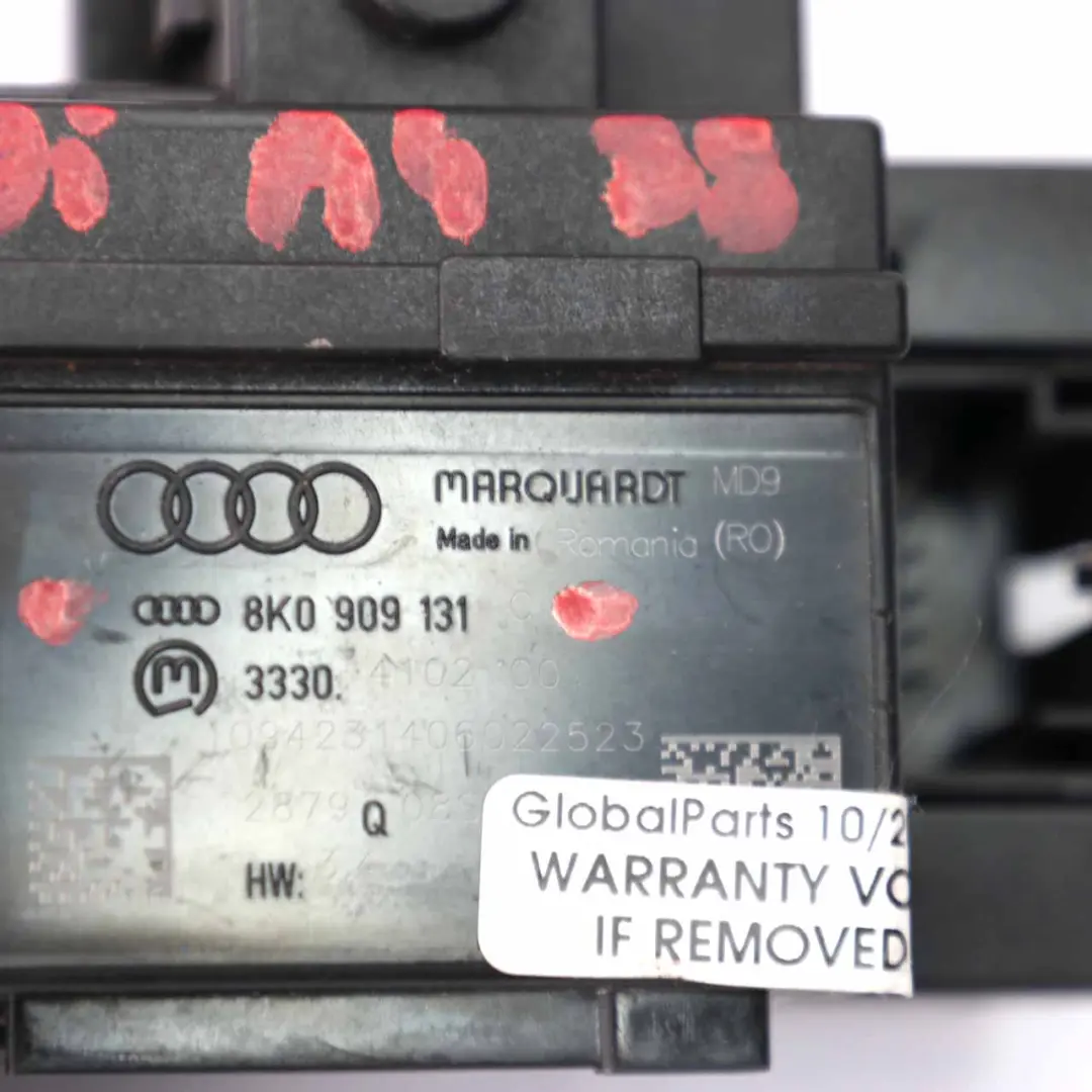 Audi A4 B8 Commutateur d'allumage Boîtier de contrôle de verrouillage - SKU 8K0909131 - Numéro de pièce 8K0909131
