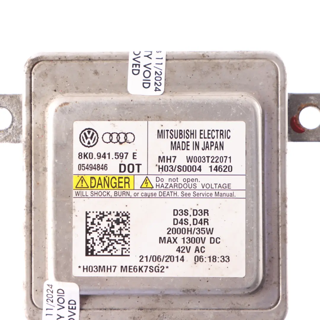 Module Audi A3 A4 A5 A6 Headlight Ballast Control Unit to Xenon with Part number 8K0941597E Xenon Module Audi A3 A4 A5 A6 Headlight Ballast Control Unit - SKU 8K0941597E-1 - Part number 8K0941597E
