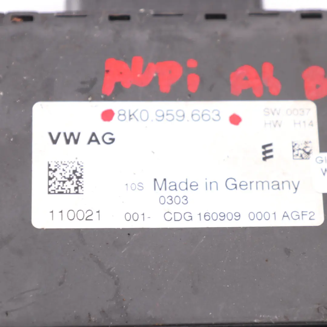 Module De Contrôle Du Stabilisateur De Tension pour Audi A4 B8 A5 8T à propos du numéro de pièce 8K0959663 Audi A4 B8 A5 8T Module De Contrôle Du Stabilisateur De Tension - SKU 8K0959663 - Numéro de pièce 8K0959663